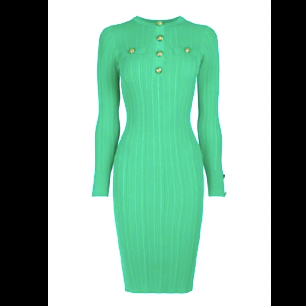 KAREN MILLEN KELLY GREEN DRESS SIZE S